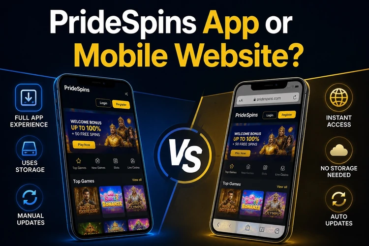 PrideSpins App or Mobile Website?