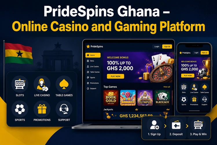 PrideSpins Ghana - Online Casino and Gaming Platform